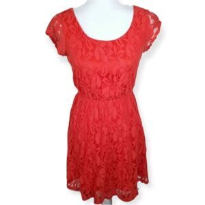 XHILARATION ORANGE LACE DRESS SZ.S EUC
